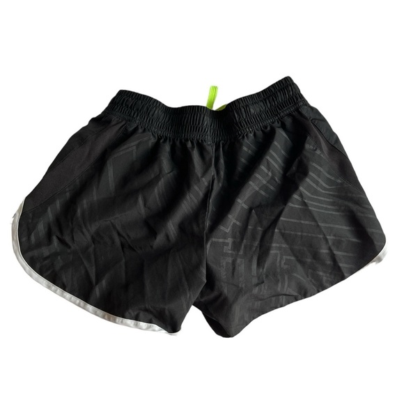 NWOT Fila Sport Women's Athletic Shorts Size S Black W/ White & Yellow Lined - Picture 2 of 3